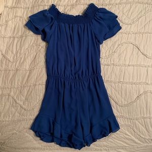 Blue off the shoulder romper💙